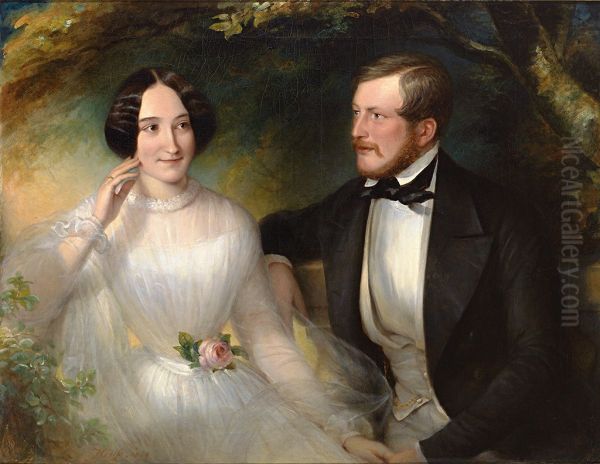 Portrait Und Brautbild Von Eugen Und Francisca Kraetzer-roeder - view 1