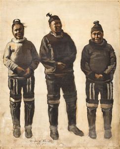 "danish-esquimaux Women" And "group Of Arctic Highlanders" (2 Works) by Louise Lyons Heustis