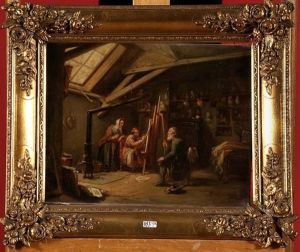 Dans L'atelier Du Peintre by Theodore Bernard de Heuvel