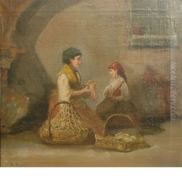 A Mother Teaching Her Daughter - view 1