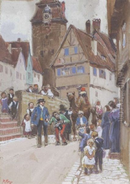 Ansicht In Rothenburg (der Zirkus Kommt) - view 1