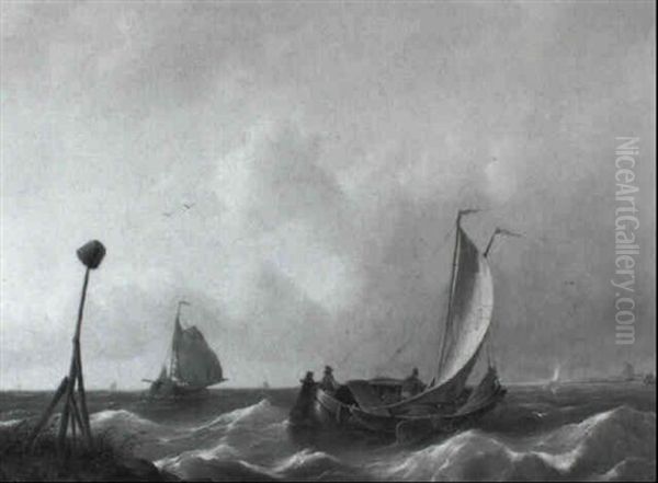 A Pink Tacking In On A Choppy Sea - view 1