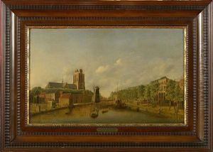 Vue Du Centre De Dordrecht Anime