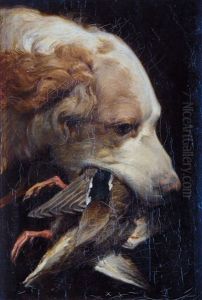 Jagdhund Mit Beute by Otto Johann Heinrich Heyden