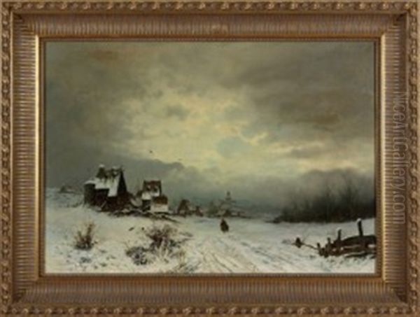 Winterliches Dorf - view 1