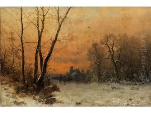 Nachmittagliche Winterlandschaft by Friedrich Josef Nicolai Heydendahl