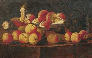 Natura Morta Di Mele, Funghi E Pere
