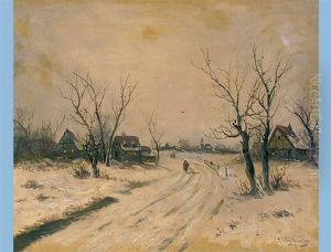 Winter Landscape With Figurative Staffage