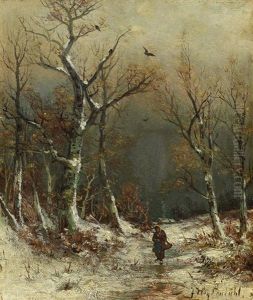 Winterliche Waldlandschaft by Friedrich Josef Nicolai Heydendahl