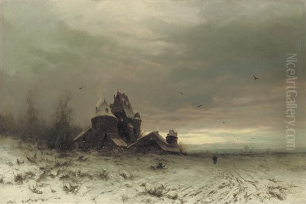 A Castle In A Winter Landscape - view 1