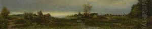 Weite Dorflandschaft Mit Windmuhle by Friedrich Josef Nicolai Heydendahl