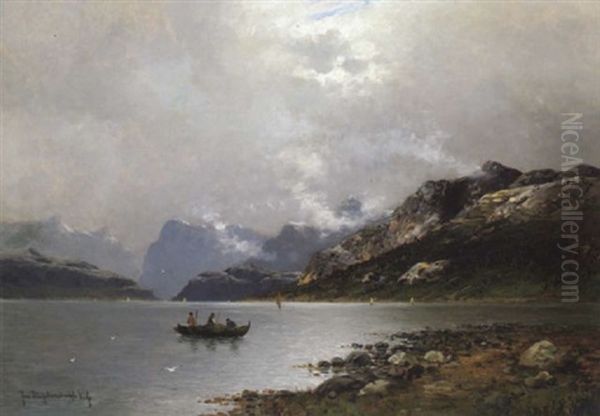 Fischerboote In Einem Norwegischen Fjord - view 1