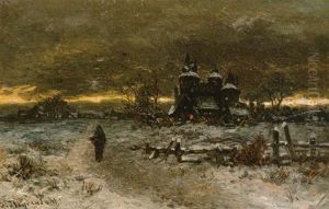 Einsame Wanderin In Der Winternacht Einsame Wanderin In Der Winternacht