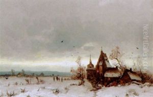 Kapelle Am Winterabend by Friedrich Josef Nicolai Heydendahl