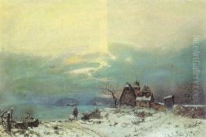 Winterlandschaft Mit Hausern by Friedrich Josef Nicolai Heydendahl