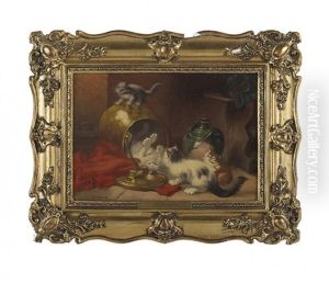 Kittens At Play by Arthur Heyer