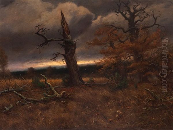Autumn Landscape With Stag - view 1