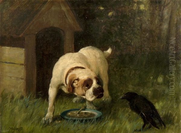 Hund Verteidigt Seinen Futternapf - view 1