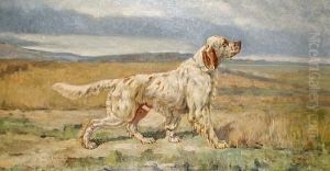 Portrait Of Wild Nero, An English Setter by Arthur Heyer