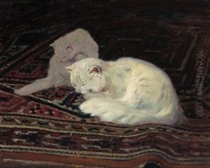 Schlafende Katzen by Arthur Heyer