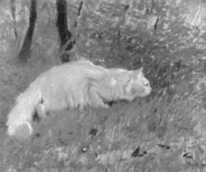 Lauernde Katze