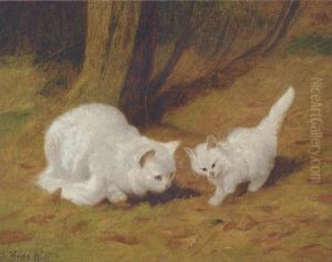 White Cats In A Forest by Arthur Heyer