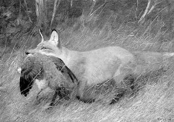 Fox With Catch - view 1