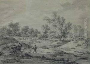 Travelers In A Landscape by Pieter Barbiers