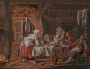 Wirtshausszene by Pieter Bartholomeusz. Barbiers IV