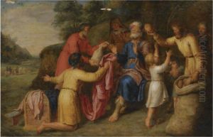Joseph's Brothers Returning To Jacob Bearing Gifts by Pieter Bartholomeusz. Barbiers IV