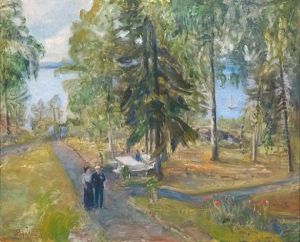 Sommerdag I Parken by Hans Olaf Heyerdahl