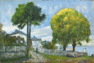 Trees In Asgardstrand by Hans Olaf Heyerdahl