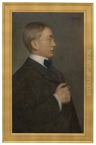 Portrett Av Forfatteren Johannes V. Jensen by Hans Olaf Heyerdahl