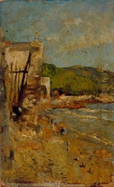Figures Along A Mediterranean Shore - view 1
