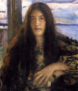 Portraet Av Fru Diriks by Hans Olaf Heyerdahl
