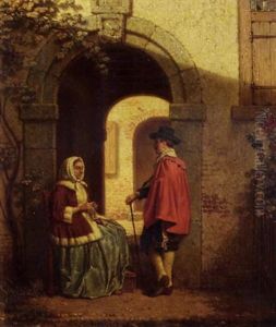 Pleasant Company by Gustaaf Antoon Francois Heyligers