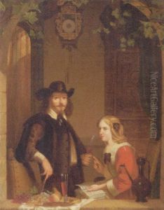 Pleasant Company by Gustaaf Antoon Francois Heyligers