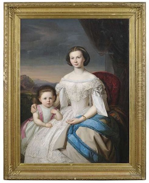 Selbstportrait Der Mit Tochter Marie - view 1