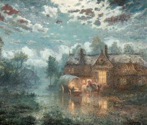 Stormy Night At The Valveken by Adriaan Josef Heymans