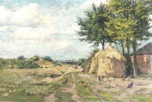 Ferme Dans Un Paysage Estival by Adriaan Josef Heymans