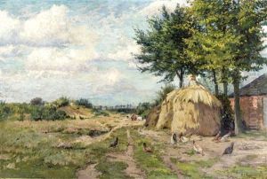 Paysage Estival Avec Ferme Paysage Estival Avec Ferme