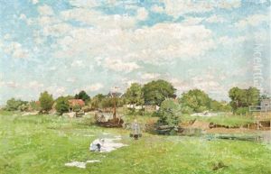 Les Lavandieres by Adriaan Josef Heymans