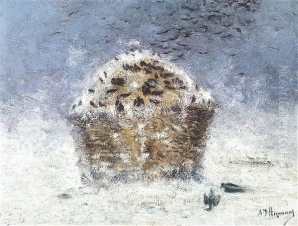 Meule Et Corneilles En Hiver - view 1