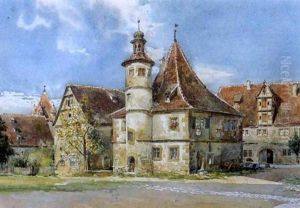 Liegende Kuh An Sommerlichem Kanal by Adriaan Josef Heymans