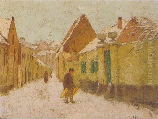 Une Vue Du Village Sous La Neige - view 1