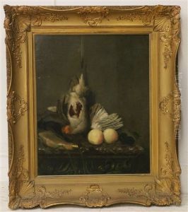 Stilleven Met Jachthoorn En Gevogelte