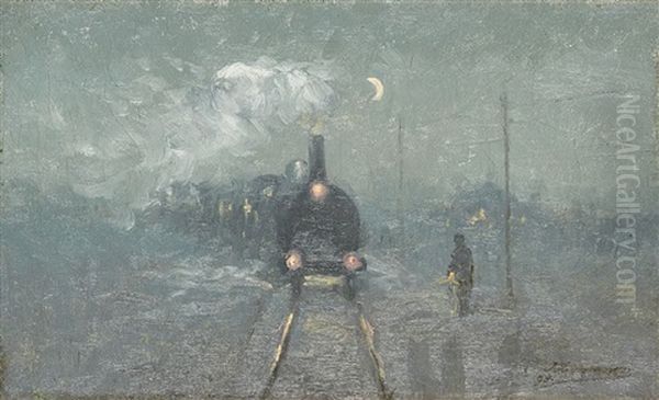 Train A Vapeur Arrivant A La Gare - view 1
