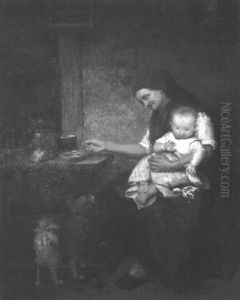 Grossmutter Futtert Das Enkelkind by August Heyn