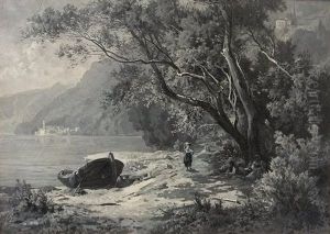 Norditalienische Seeuferlandschaft by Ernst Heyn