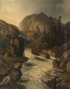 Paysage Des Alpes by Heinrich Eduard Heyn